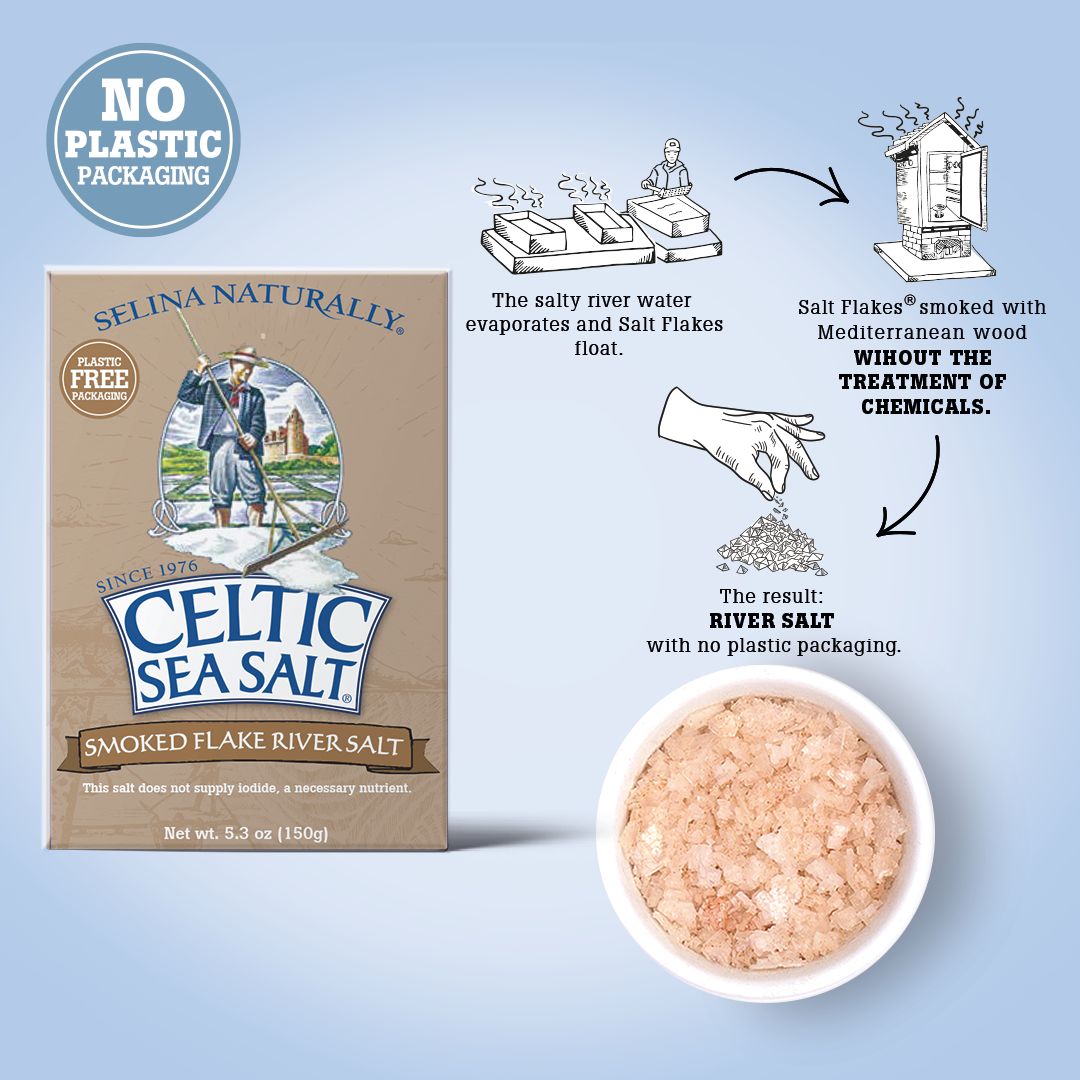 Celtic Sea Salt Flakes-Coarse Dry natural Celtic Sea Salt, Organic mix size
