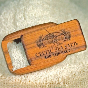 Celtic Sea Salt® Engraved Teak Salt Travel Box